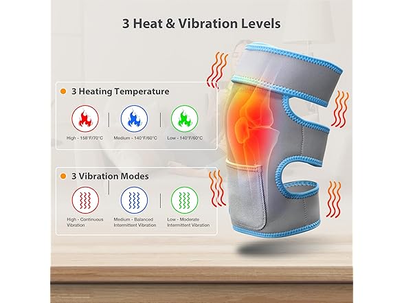 Feiorn Heated Knee Brace Wrap, 