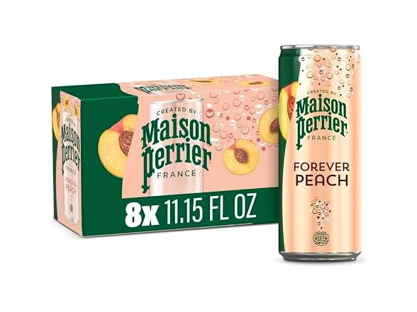 8CT Maison Perrier Forever Peach Sparkling Water