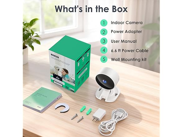 (2 Pack) YOTON Indoor Security Camera | 2.4GHz