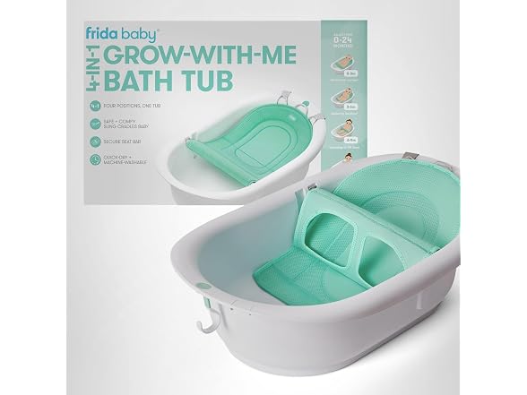 Frida Baby 4-in-1 Grow-with-Me Baby Bathtub