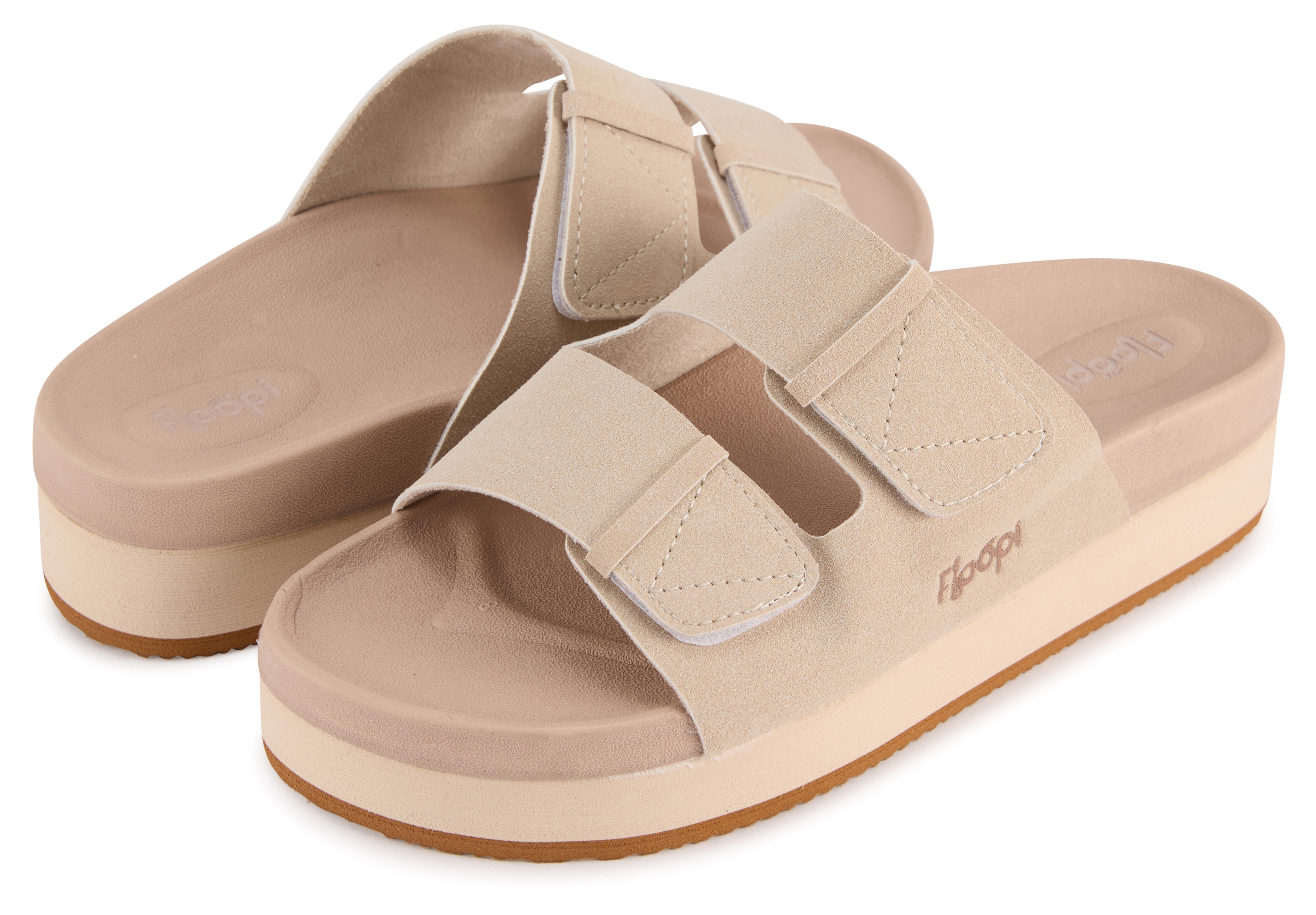 Floopi Womens Microsuede Wedge Slide - Gallery 10