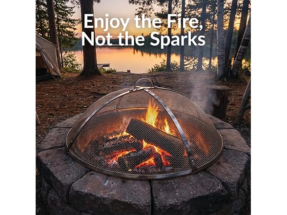 Sunnydaze 24" Round Stainless Steel Spark Screen