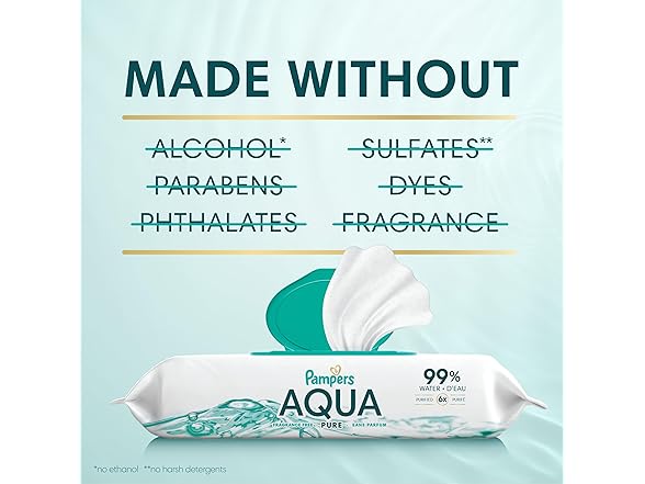 Pampers Aqua Pure Wipes 672ct