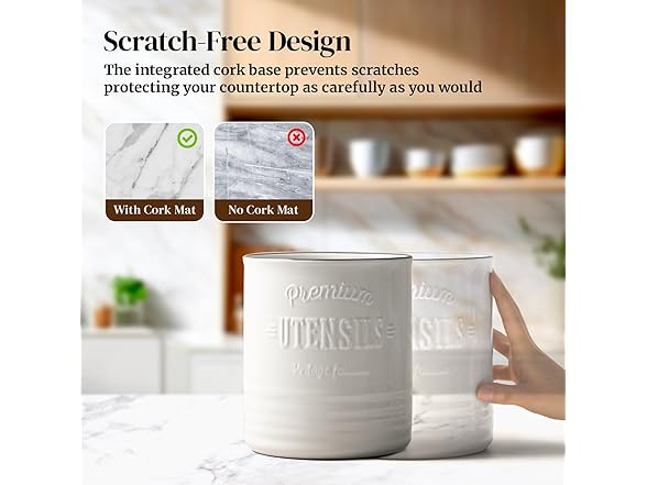 White Kitchen Utensil Holder 