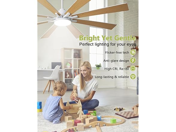 Vaczon VCZ006WH 72in Ceiling Fan