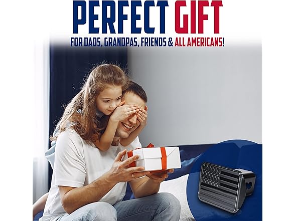 Zone Tech GA0084 USA American Flag Hitch Cover Black