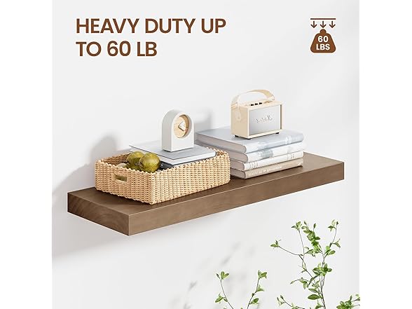 Walnut Floating Shelves 24"