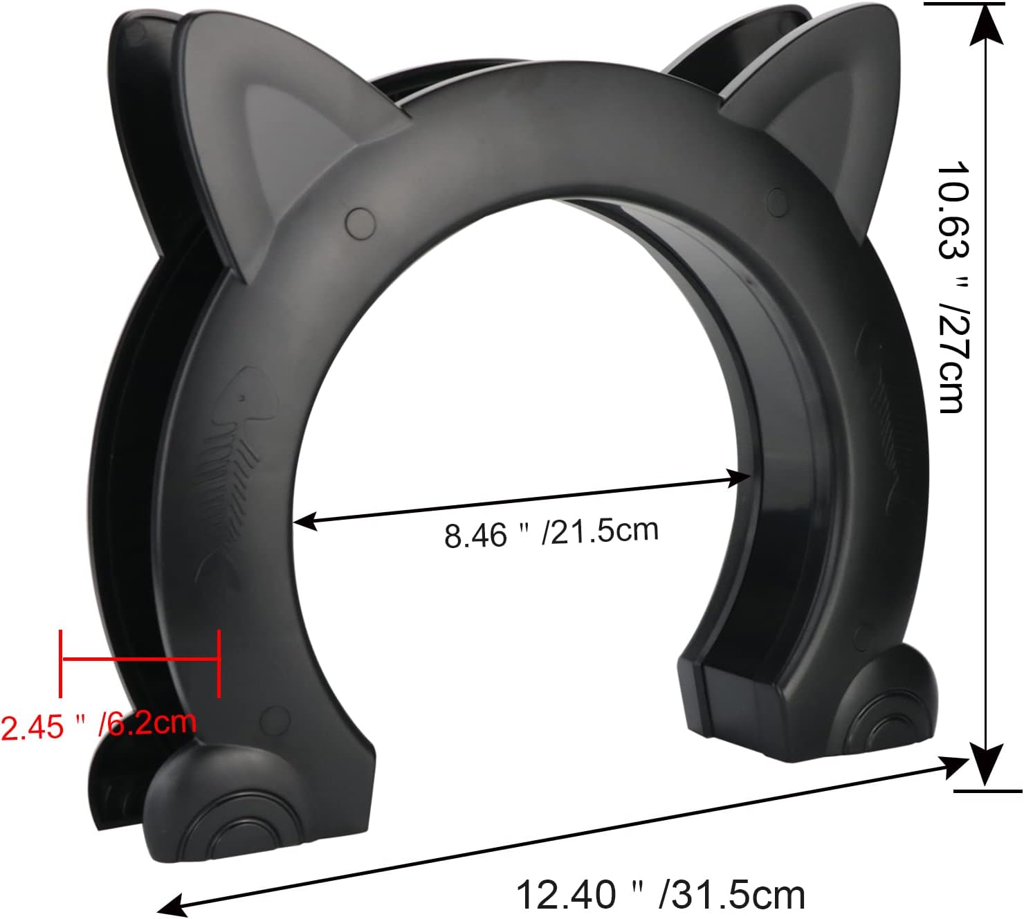 Cat Interior Door Pass Through Opening- Black - Gallery 8