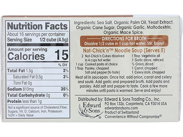 Edward & Sons Not-Chicken Bouillon 2.5oz