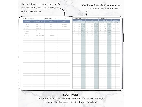 Small Business Inventory Ledger Book A5