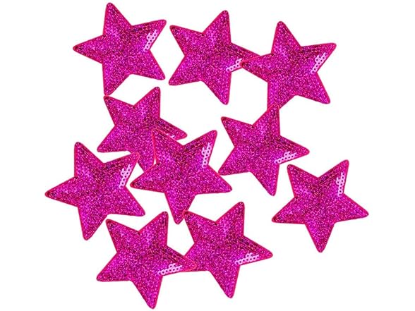Ximkee Pack of 10 Shiny 5 Star Sequins