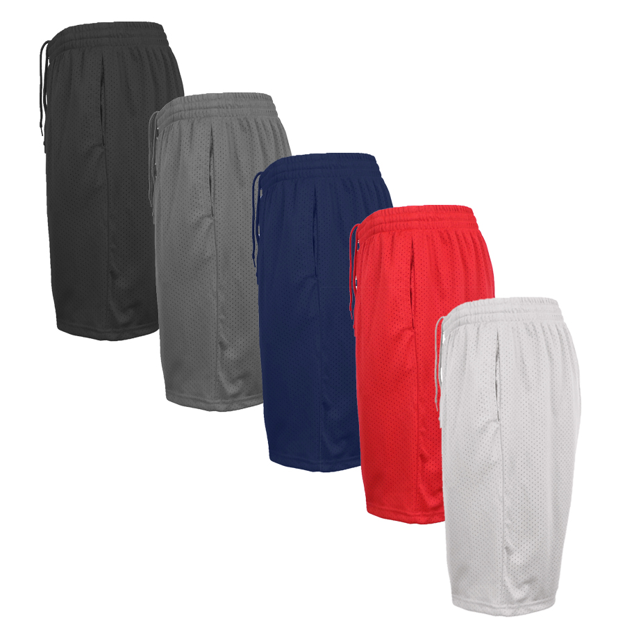 5Pk Mens Classic Mesh Shorts (S-3XL) - Gallery 10
