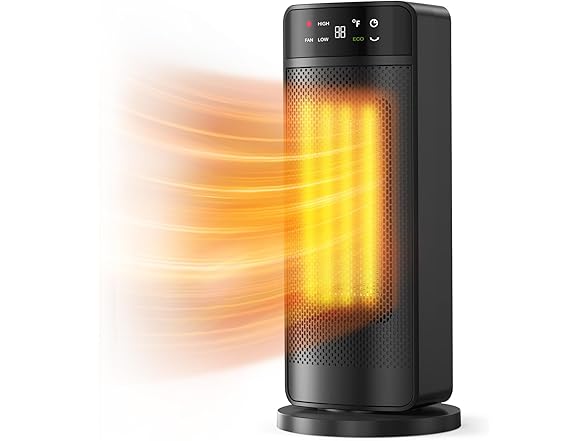 1500W Ceramic Electric Space Heater w/Remote