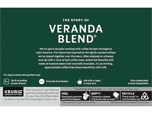 Starbucks Veranda K-Cups 10ct