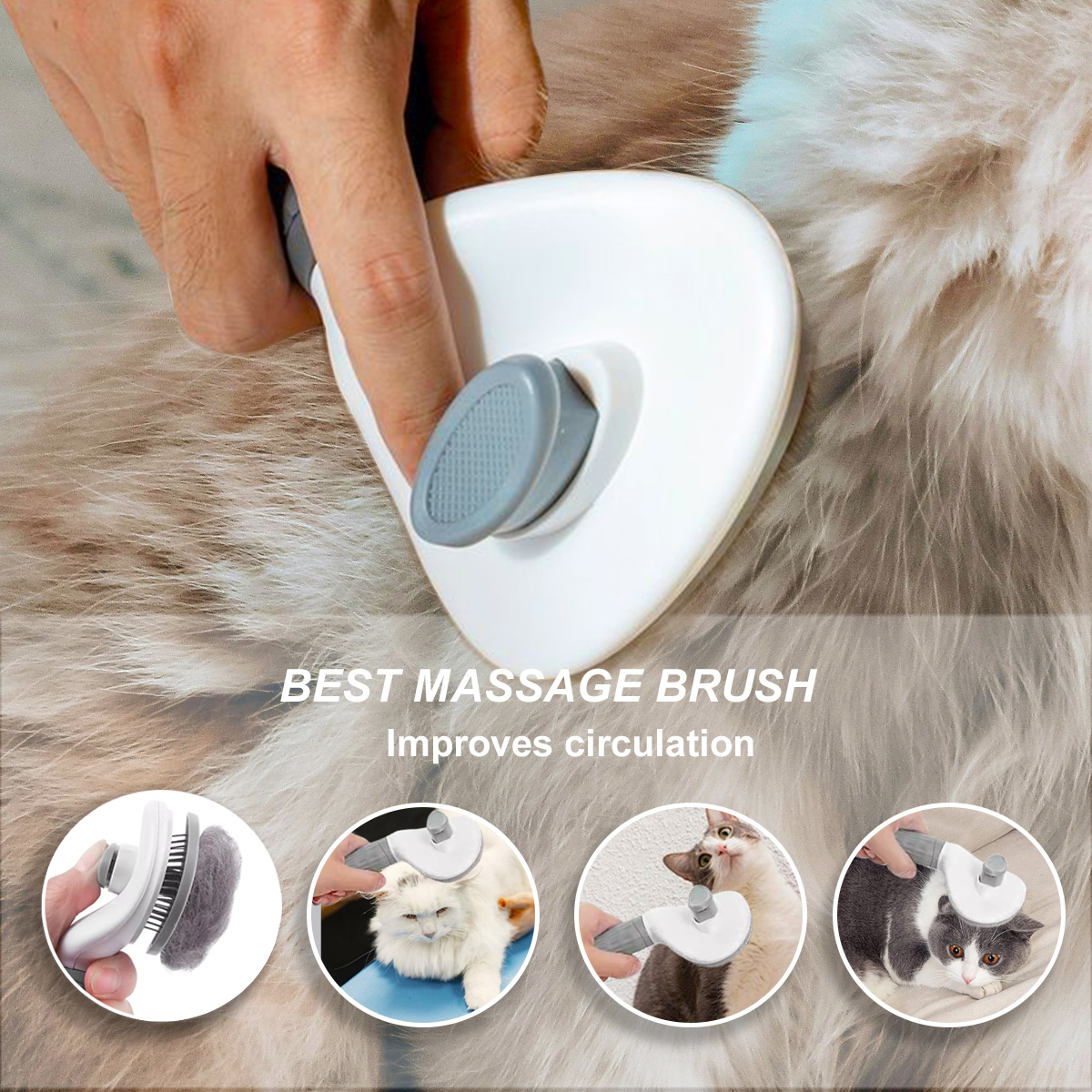 Remarkable Goodz Pet Massage Grooming Brush - Gallery 9