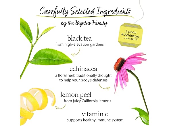 BigelowTea Lemon and Echinacea Black Tea 18ct