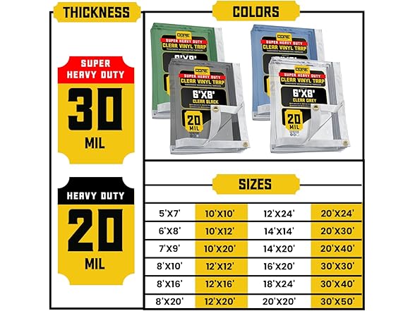 Core Tarps 30 Mil Extreme Heavy Duty