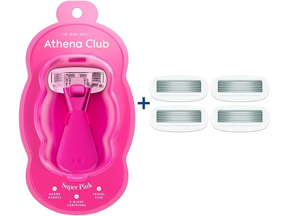 Athena Club Women's Mini Travel Razor Shave Kit