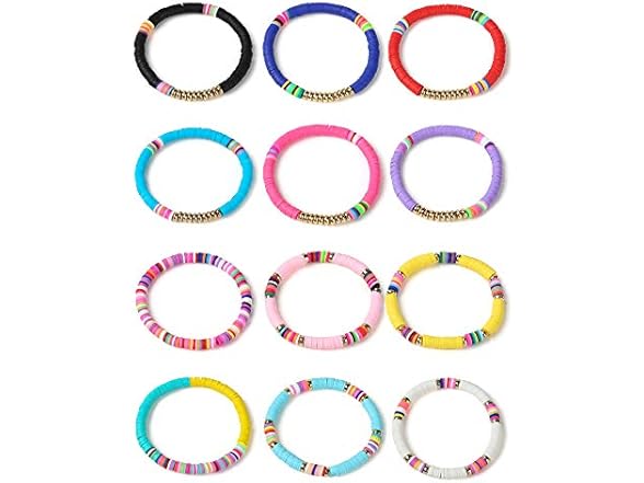 Cooluckday Heishi Surfer Bracelets