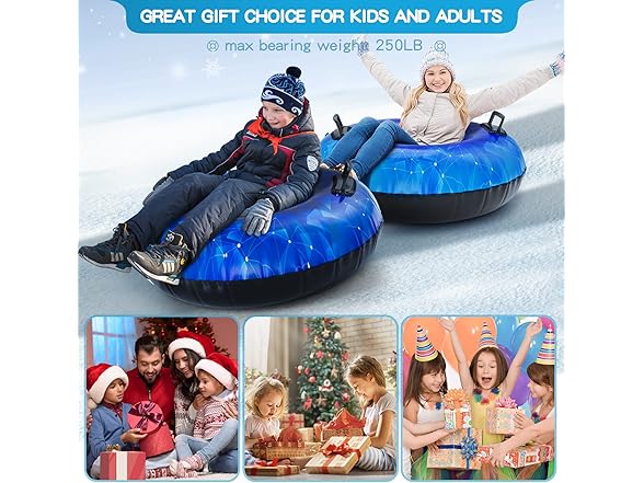 WOLKEK Snow Tube 2 Pack