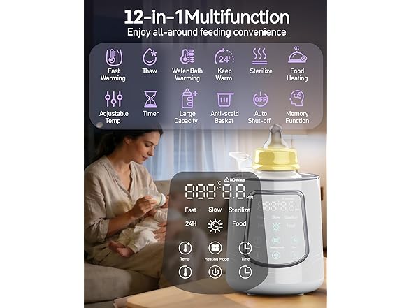 KUMIKIMI Fast 12-in-1 Baby Bottle Warmer
