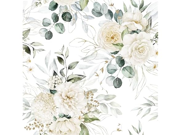 Vintage White Floral Wallpaper 17