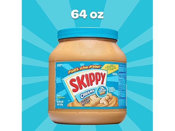 SKIPPY Creamy Peanut Butter – 5lb Jar (Pack Of 2) – Pantry Staple, Made In USA