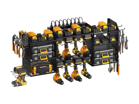 HWWPBG Tool Organizer Wall Mount w/ Charging Station