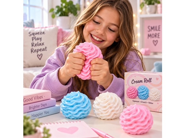 Cream Roll Crunch Squishy 2-Pk