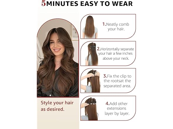 SAFIRENY Clip in Hair Extensions