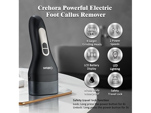 Crehora Rechargeable Electric Foot Callus
