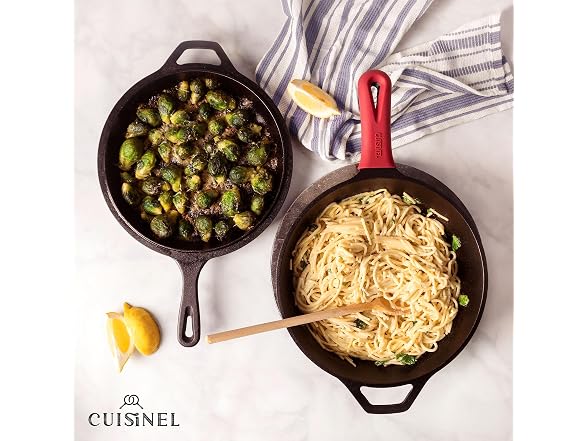 Cuisinel Cast Iron Skillet + Lid, 2-in-1