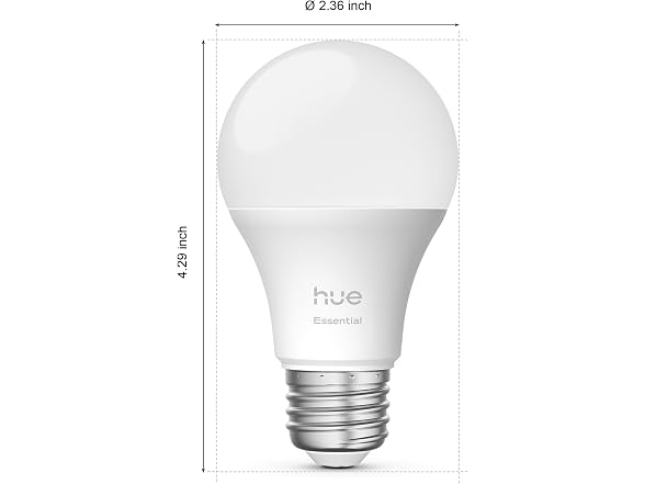 PHILIPS Hue Essential Smart LED A19 Bulb 4-Pack