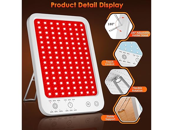 ZonGym Red Light Therapy Lamp for Face