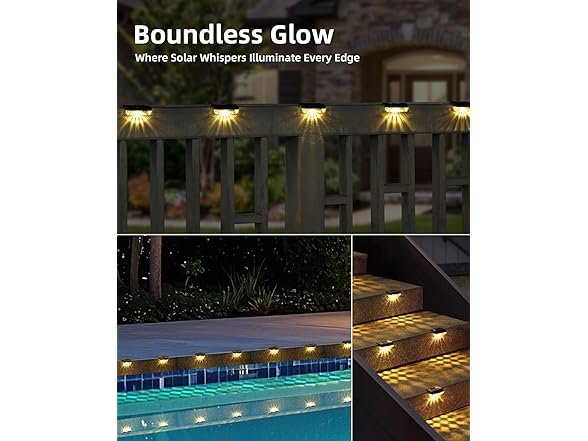 Herzila Solar Deck Lights Outdoor | 3000K Warm White
