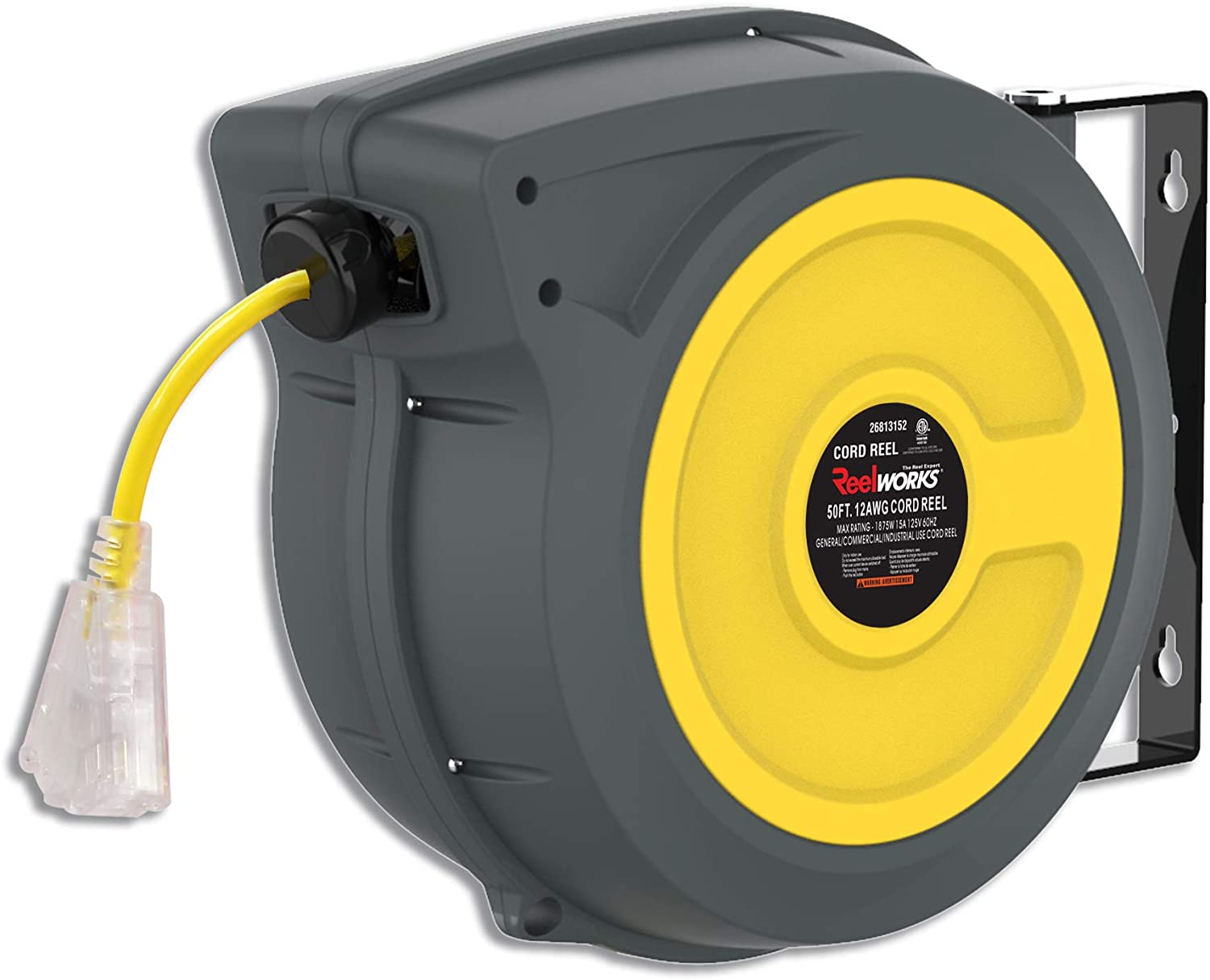 ReelWorks Extension Cord Reel 12AWG x 50' - Gallery 5