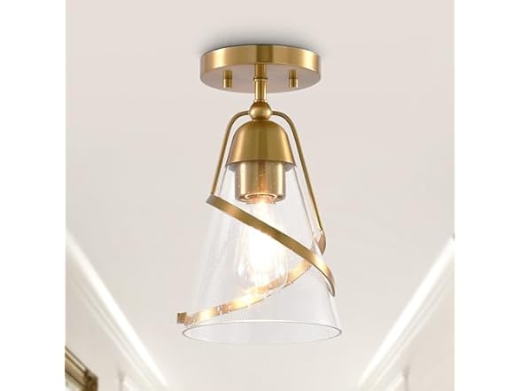 Parrot Uncle C3007 Small Gold Flush Mount Ceiling Light