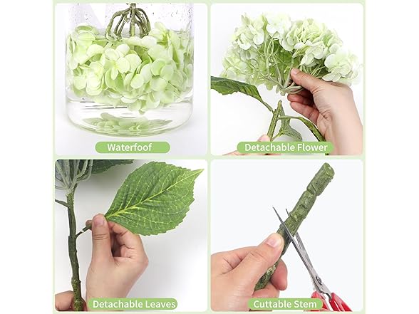 Kmise Hydrangea Artificial Flowers, 22”