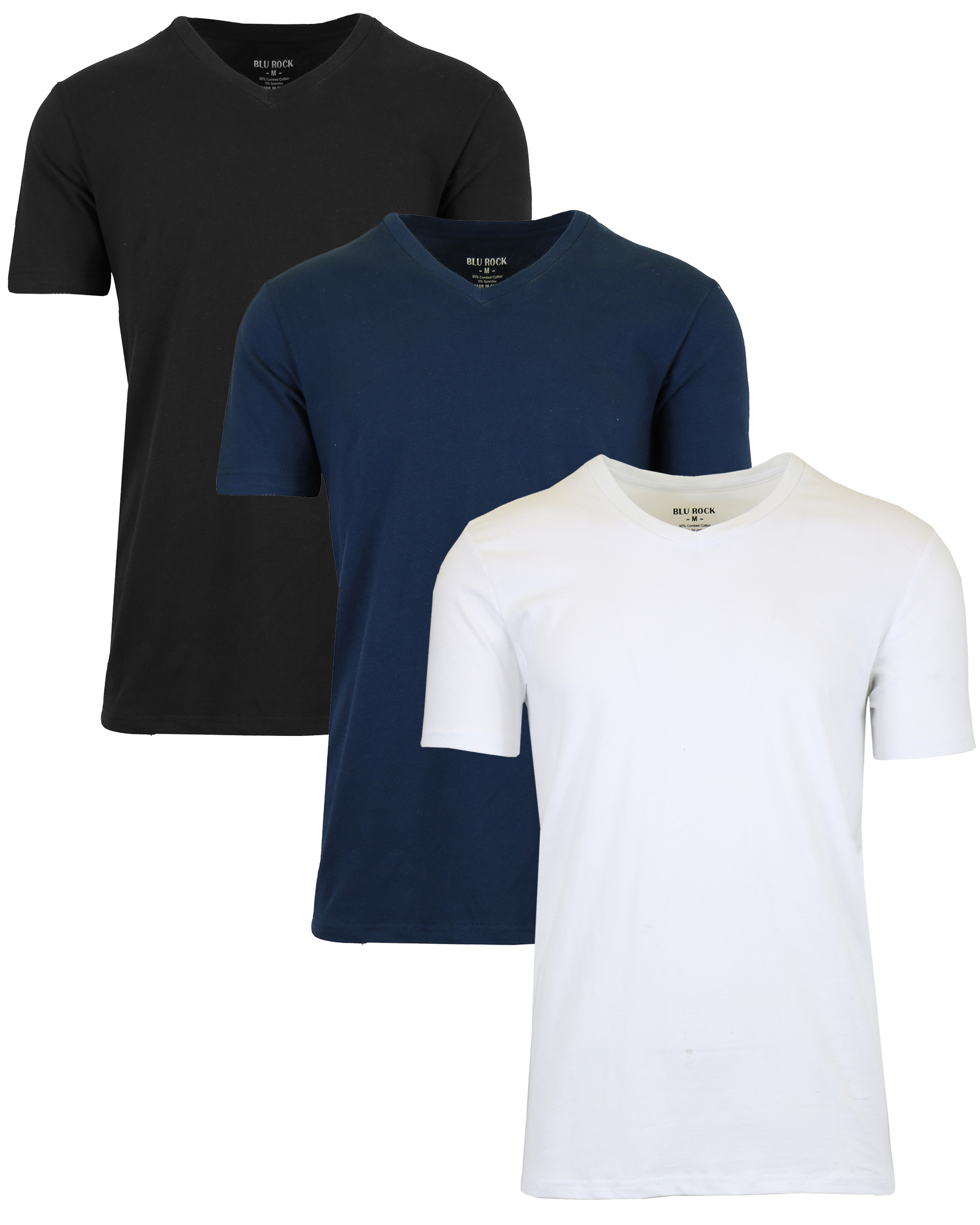 Mens Cotton Stretch V-Neck Tees (M-2XL) - Gallery 21