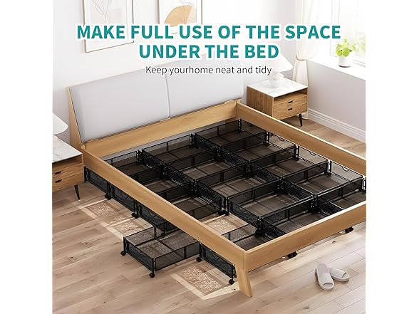 Kmise 2 pcs Underbed Storage With Wheels
