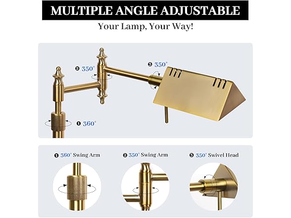 Bairth Gold Pharmacy Floor Lamp