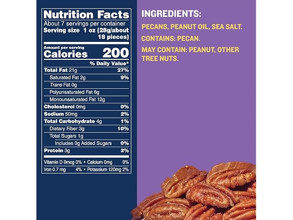 Planters Whole Pecans Roasted & Salted