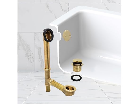 Westbrass 14in Waste Overflow Tip-Toe
