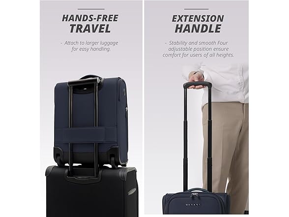 Verage 16 inch Underseat Carry On Luggage with Wheels, Navy 