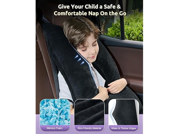 FAIORD Car Pillow for Kid, Your Choice of Color