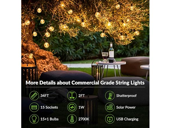 Lakumu Solar String Lights