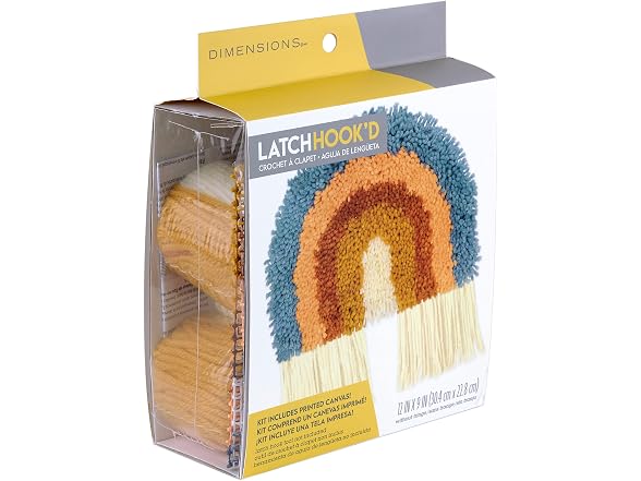 Dimensions Colorful Rainbow Beginner Latch Hook Kit