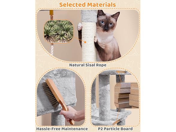 Yaheetech 63in Sturdy Large Cat Tree for Indoor