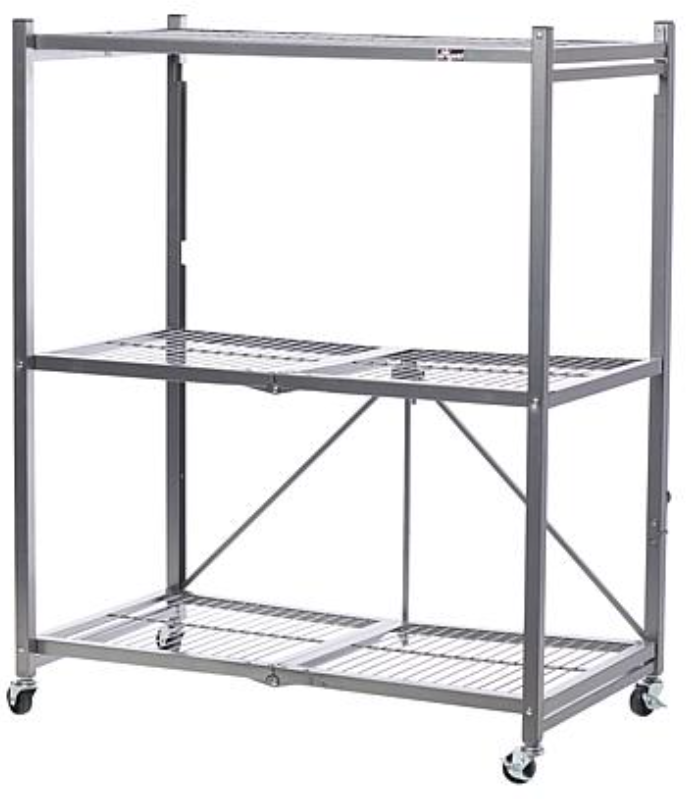 J&V Textiles Foldable 3-Tier Matte Metal Cart - Gallery 18