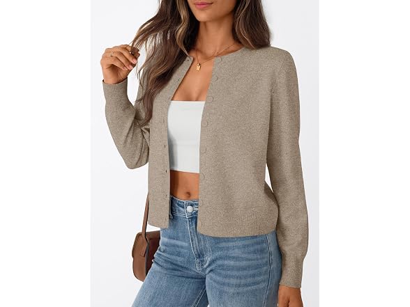 Trendy Queen Women (L) Lightweight Knit Cardigan